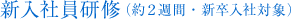 新入社員研修（約2週間・新卒入社対象）